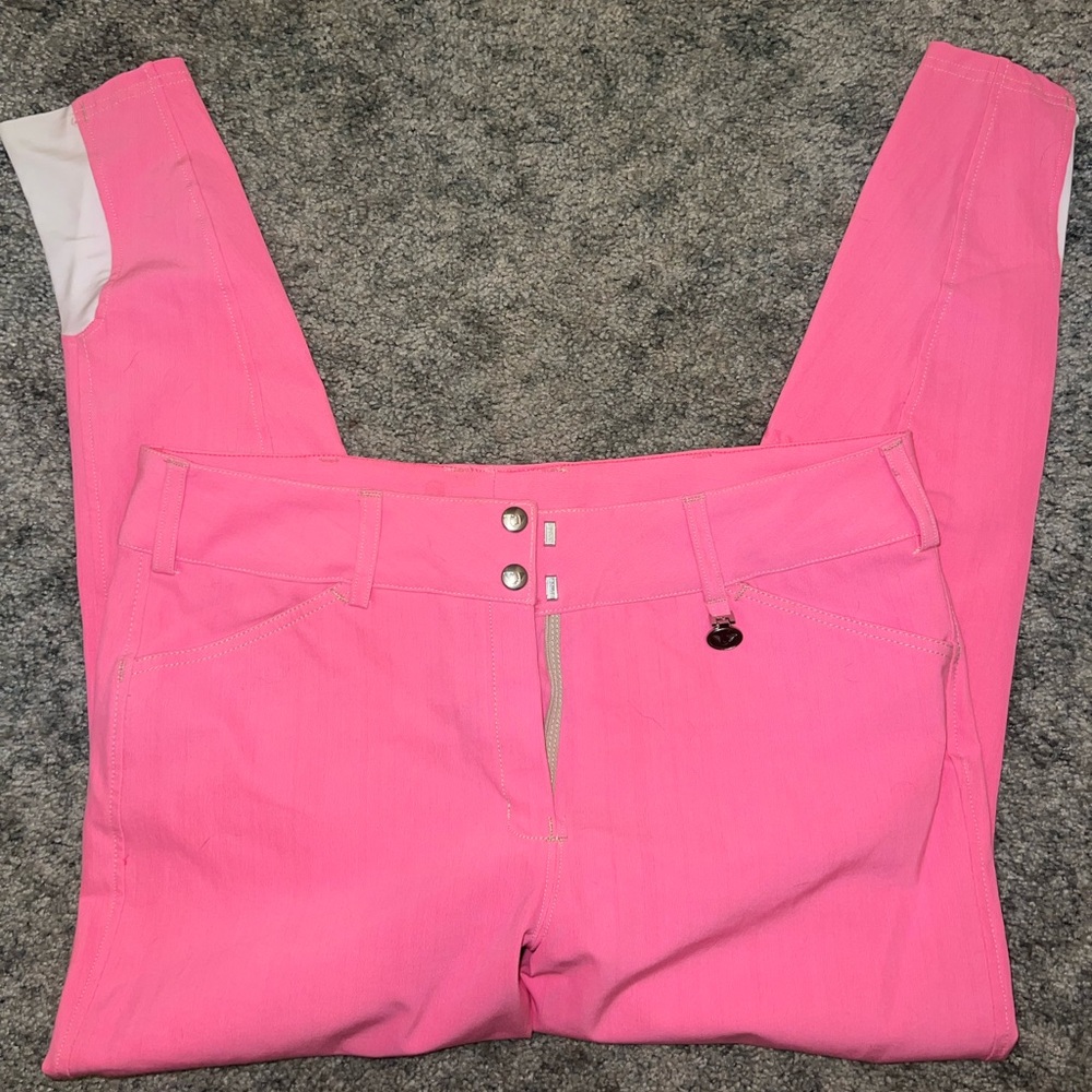 NWOT Tuffrider neon pink breeches. Size 32